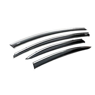 Vetrni deflektorji oken s kromirano letvico (4 kos, Niken) Honda Civic Sedan VIII 2006–2011 fotografija 3