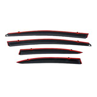 Vetrni deflektorji oken s kromirano letvico (4 kos, Niken) Honda Civic Sedan VIII 2006–2011 fotografija 4