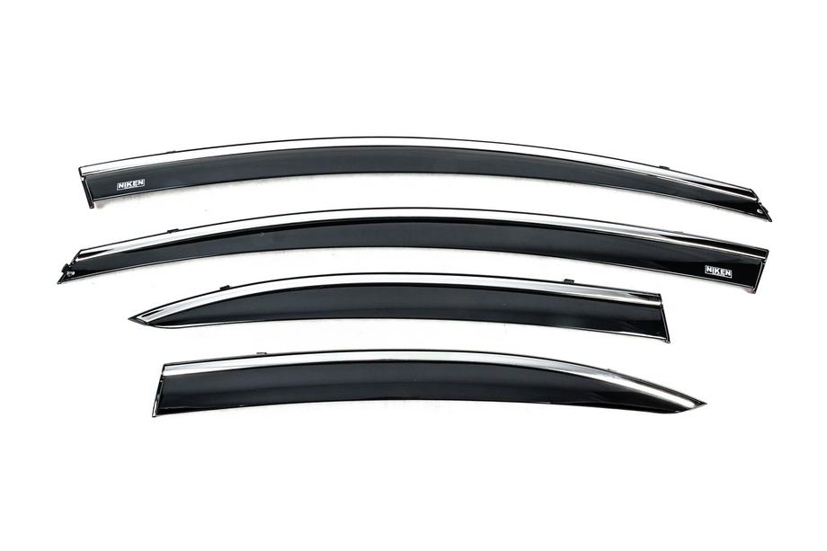 Honda Civic Sedan VIII 2006–2011 Vetrni deflektorji oken s kromirano letvico (4 kos, Niken) Image