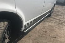Volkswagen T5 Transporter 2003–2010 Stranske cevi Black (2 kos, nerjavno jeklo) fotografija 2
