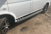 Volkswagen T5 Multivan 2003–2010 Stranske cevi Black (2 kos, nerjavno jeklo) fotografija 5