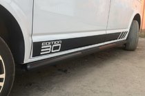 Volkswagen T5 Multivan 2003–2010 Stranske cevi Black (2 kos, nerjavno jeklo) fotografija 6