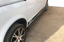 Volkswagen T5 Multivan 2003–2010 Stranske cevi Black (2 kos, nerjavno jeklo) fotografija 7