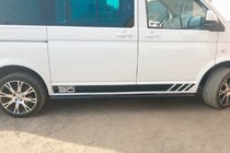Volkswagen T5 Multivan 2003–2010 Stranske cevi Black (2 kos, nerjavno jeklo) fotografija 10