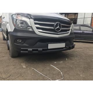 Sprednja spodnja zaščitna cev Shark Black (nerjavno jeklo) Mercedes Sprinter W906 2006–2018 fotografija 1