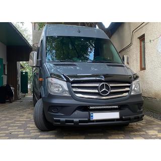 Sprednja spodnja zaščitna cev Shark Black (nerjavno jeklo) Mercedes Sprinter W906 2006–2018 fotografija 2