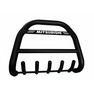 Sprednji zaščitni lok (bullbar) QT012 Black (nerjavno jeklo) Mitsubishi Pajero Wagon IV 2006–2021
