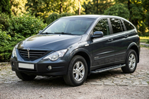 SsangYong Action 2005–2018 Stranske stopnice RedLine Black (2 kosa, aluminij) fotografija 1