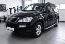 SsangYong Kyron 2005–2014 Stranski pragovi Maydos V1 (2 kos, aluminij ↗ nerjaveče jeklo) fotografija 1