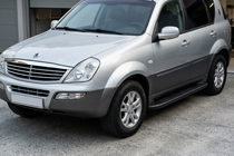 SsangYong Rexton I 2001–2017 Bočne stopnice Bosphorus Black (2 kos, aluminij) fotografija 1