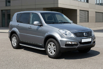 SsangYong Rexton I 2001–2017 Stranski pragovi Tayga Grey (2 kosa, aluminij) 2005-2012 fotografija 1