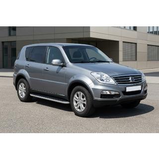 Stranski pragovi Tayga Grey (2 kosa, aluminij) SsangYong Rexton I 2001–2017 fotografija 1