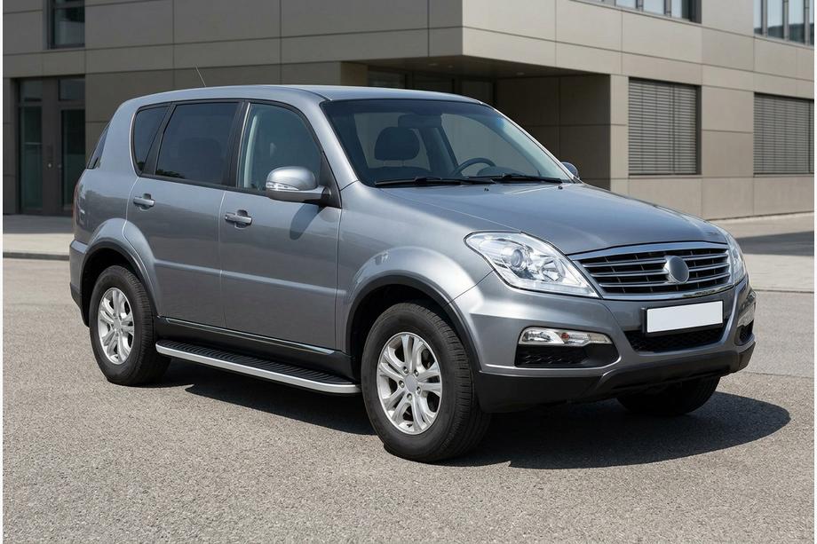 SsangYong Rexton I 2001–2017 Stranski pragovi Tayga Grey (2 kosa, aluminij) 2005-2012 Image