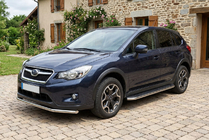 Subaru XV 2011–2017 Stranski pragovi Maydos V1 (2 kos, aluminij ↗ nerjaveče jeklo) fotografija 1