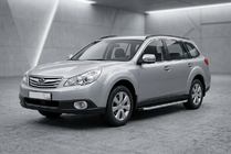 Subaru Outback 2009–2014 Stranski pragovi Fullmond (2 kosa, aluminij) fotografija 1
