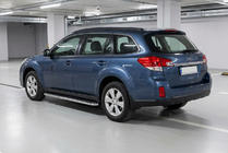 Subaru Outback 2009–2014 Stranski pragovi Maydos V1 (2 kos, aluminij ↗ nerjaveče jeklo) fotografija 1