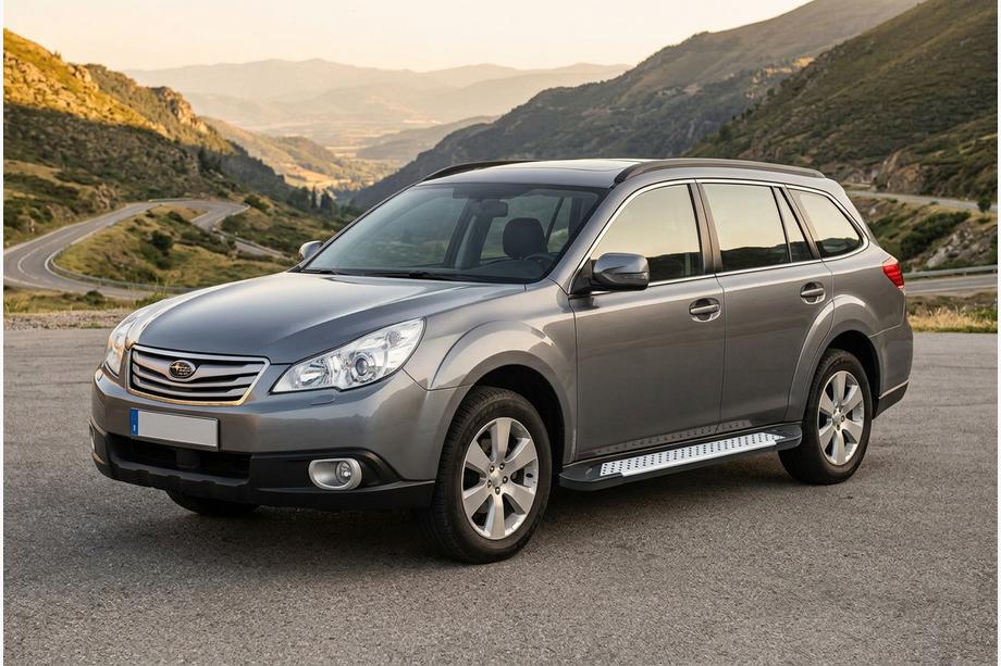 Subaru Outback 2009–2014 Stranske stopnice Allmond Grey (2 kosa, aluminij) Image