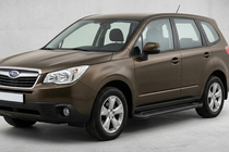 Subaru Forester 2013–2018 Bočne stopnice Allmond Black (2 kosa, aluminij) fotografija 1