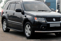 Suzuki Grand Vitara 2005–2017 Bočne stopnice Allmond Black (2 kos, aluminij) fotografija 1