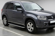 Suzuki Grand Vitara 2005–2017 Stranske stopnice Tayga Grey (2 kos, aluminij) fotografija 1