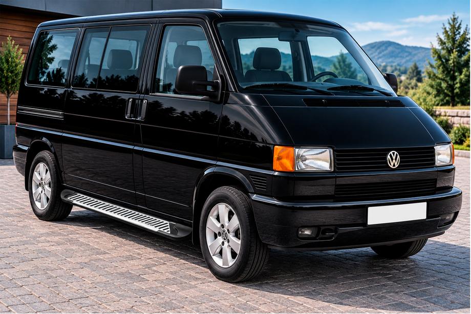 Volkswagen T4 Transporter 1990–2003 Stranski pragovi Line (2 kos, aluminij) Dolga medosna razdalja Image