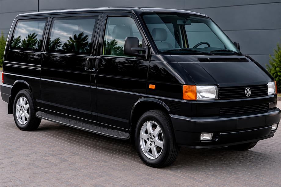 Volkswagen T4 Transporter 1990–2003 Bočne stopnice Bosphorus Black (2 kos, aluminij) Dolga medosna razdalja Image