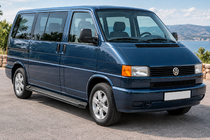 Volkswagen T4 Caravelle/Multivan 1990–2003 Bočne stopnice Allmond Black (2 kos, aluminij) Kratka medosna razdalja fotografija 1