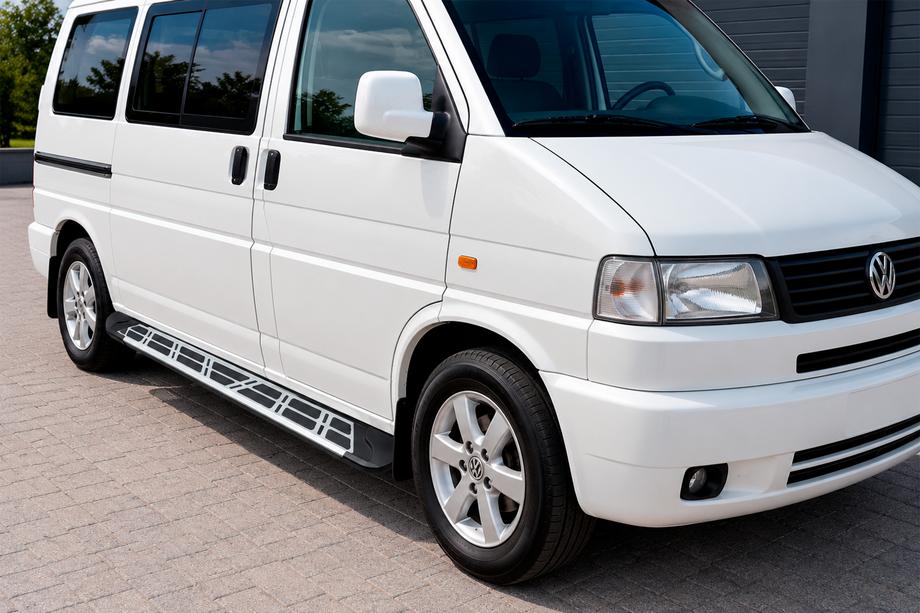 Volkswagen T4 Caravelle/Multivan 1990–2003 Bočni pragovi Sunrise (2 kos, aluminij) Dolga medosna razdalja Image