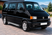 Volkswagen T4 Caravelle/Multivan 1990–2003 Stranski pragovi Line (2 kos, aluminij) Dolga medosna razdalja fotografija 1