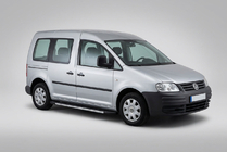 Volkswagen Caddy 2004–2010 Bočne stopnice Duru (2 kosa, aluminij) Maxi medosna razdalja fotografija 1