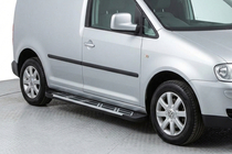 Volkswagen Caddy 2010–2015 Stranske stopnice Sunrise (2 kos, aluminij) Maxi medosna razdalja fotografija 1