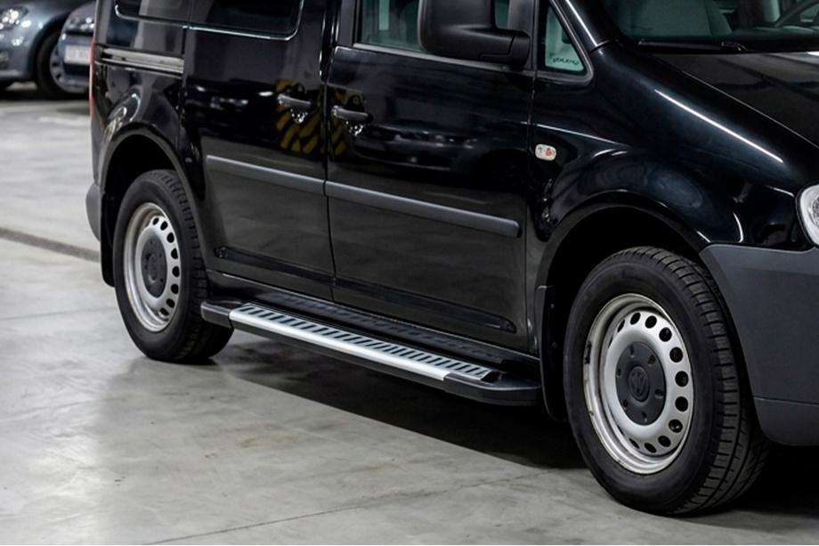 Volkswagen Caddy 2010–2015 Stranski pragovi Line (2 kos, aluminij) Maxi medosna razdalja Image