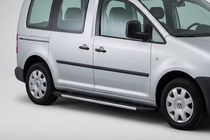Volkswagen Caddy 2010–2015 Bočne stopnice Duru (2 kosa, aluminij) Maxi medosna razdalja fotografija 1