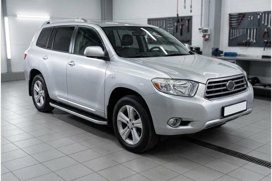 Toyota Highlander 2008–2013 Stranske stopnice Tayga Grey (2 kos, aluminij) Image