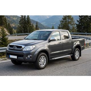 Stranski pragovi Line (2 kos, aluminij) Toyota Hilux 2006–2015 fotografija 1