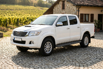 Toyota Hilux 2006–2015 Bočne stopnice Bosphorus Black (2 kos, aluminij) fotografija 1