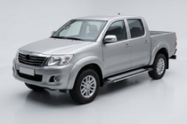 Toyota Hilux 2006–2015 Stranske stopnice Rainbow (2 kos, aluminij) fotografija 1