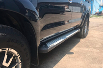 Toyota Hilux 2006–2015 Stranske stopnice Allmond Grey (2 kosa, aluminij) fotografija 2
