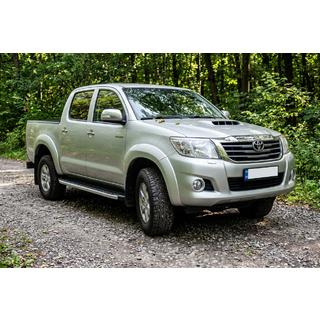 Stranski pragovi Fullmond (2 kosa, aluminij) Toyota Hilux 2006–2015 fotografija 1