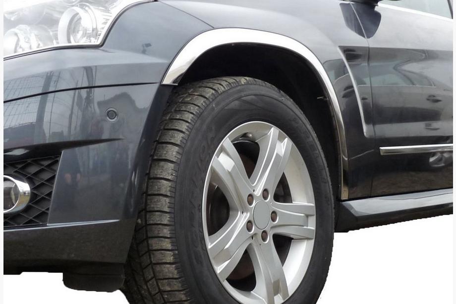 Mercedes GLK class X204 2008–2015 Znižano Obrobe blatniških lokov (4 kos, nerjaveče jeklo) Fotografija 1