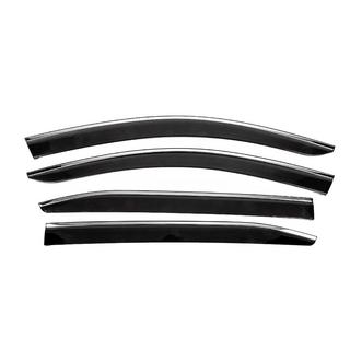 Vetrni deflektorji za okna s kromirano okrasno letvijo (4 kosi, Sunplex Chrome) Citroen C5 Aircross 2017–2025 fotografija 1