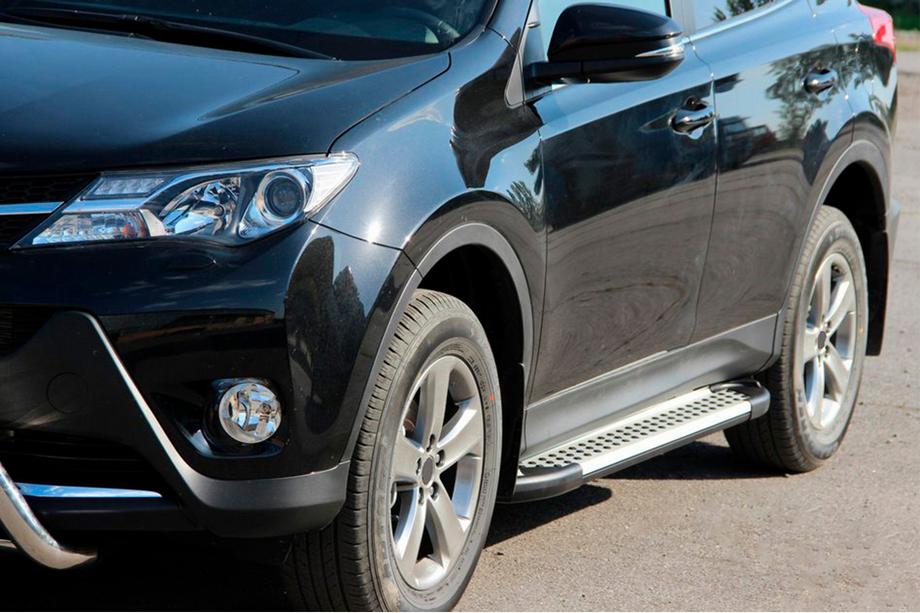 Toyota Rav 4 2013–2018 Stranske stopnice Allmond Grey (2 kosa, aluminij) Image