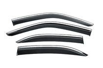 Mercedes E-class W210 1995–2002 Vetrni deflektorji oken s kromirano letvijo Niken Luxury (4 kosi) fotografija 1