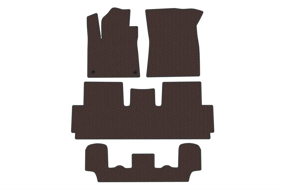 Citroen C-4 Picasso 2013–2022 Gumijasti tepihi za avto Carsuit (za Grand, 3 vrste, rjava) Image