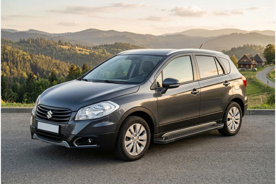 Suzuki SX4 S-Cross 2013–2016 Bočne stopnice Allmond Black (2 kosa, aluminij) Image