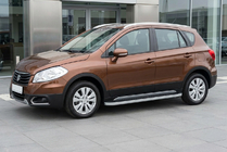 Suzuki SX4 S-Cross 2013–2016 Stranski pragovi Tayga Grey (2 kosa, aluminij) fotografija 1