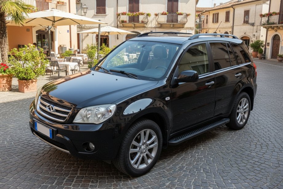 Chery Tiggo 3 2005– Bočne stopnice Allmond Black (2 kos, aluminij) Image