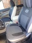 Hyundai Santa Fe 2 2006–2012 Avtomobilske prevleke za sedeže (eko usnje↗tkanina, Premium) fotografija 8