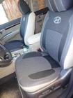 Hyundai Santa Fe 2 2006–2012 Avtomobilske prevleke za sedeže (eko usnje↗tkanina, Premium) fotografija 17