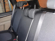 Hyundai Santa Fe 2 2006–2012 Avtomobilske prevleke za sedeže (eko usnje↗tkanina, Premium) fotografija 23